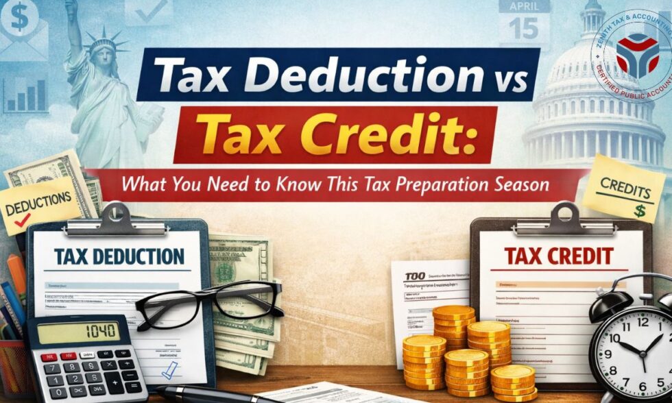 tax deduction vs tax credit,
