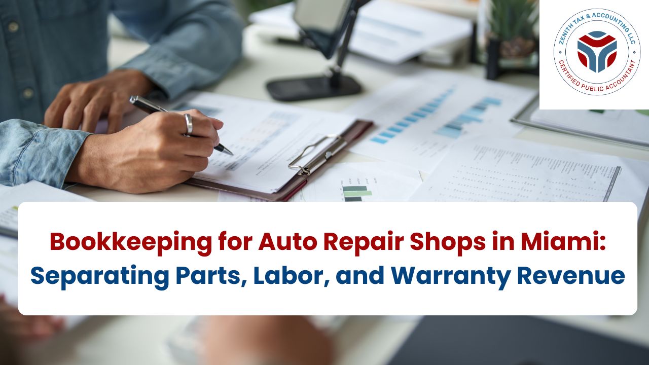 Bookkeeping for Auto Repair Shops in Miami